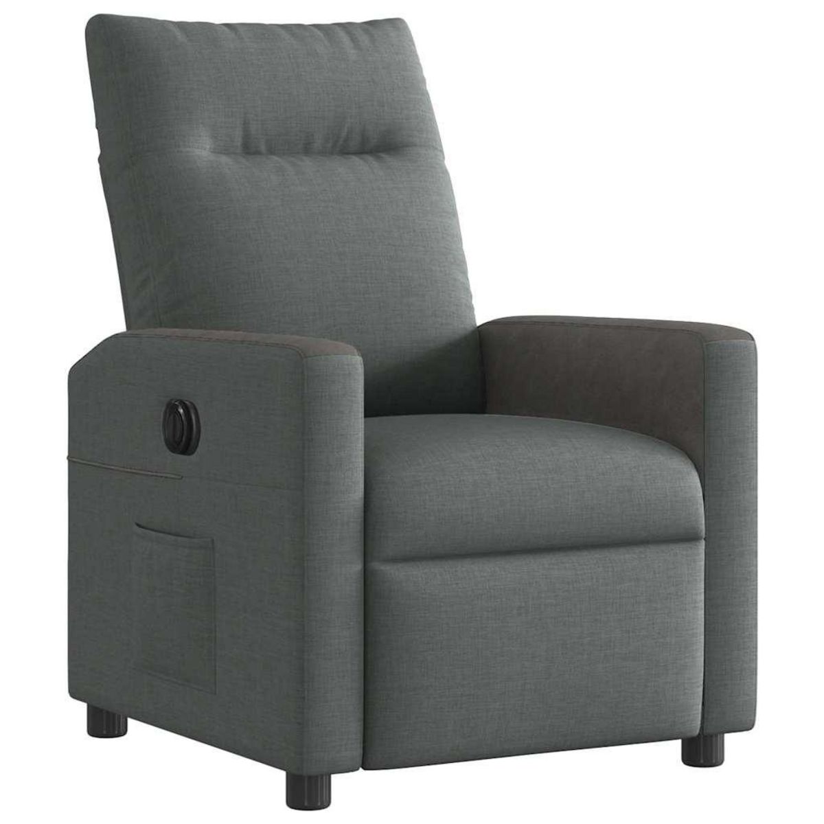 VIDAXL Fauteuil inclinable electrique Gris fonce Tissu