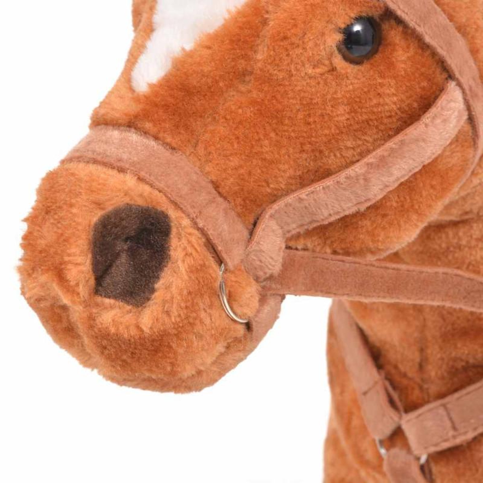 Voir la diapositive 4 : VIDAXL Jouet en peluche Cheval Marron