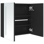 Voir la diapositive 5 : VIDAXL Armoire de salle de bain à miroir LED noir brillant 62x14x60 cm