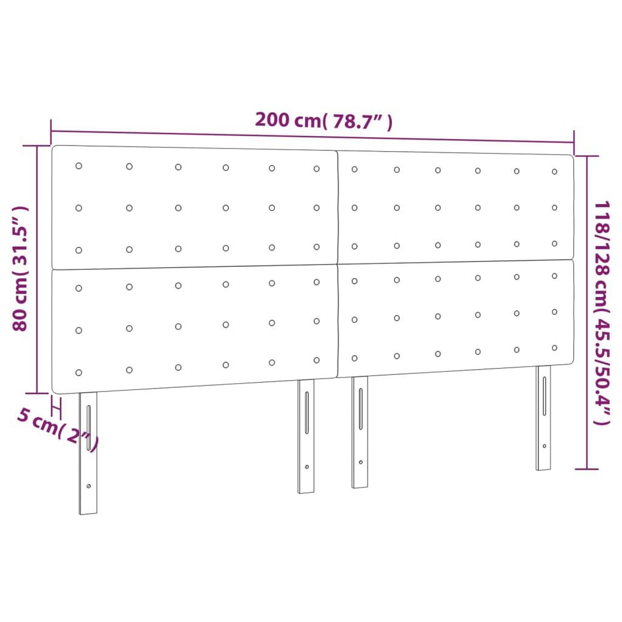 Voir la diapositive 6 : VIDAXL Tetes de lit 4 pcs Gris clair 100x5x78/88 cm Tissu