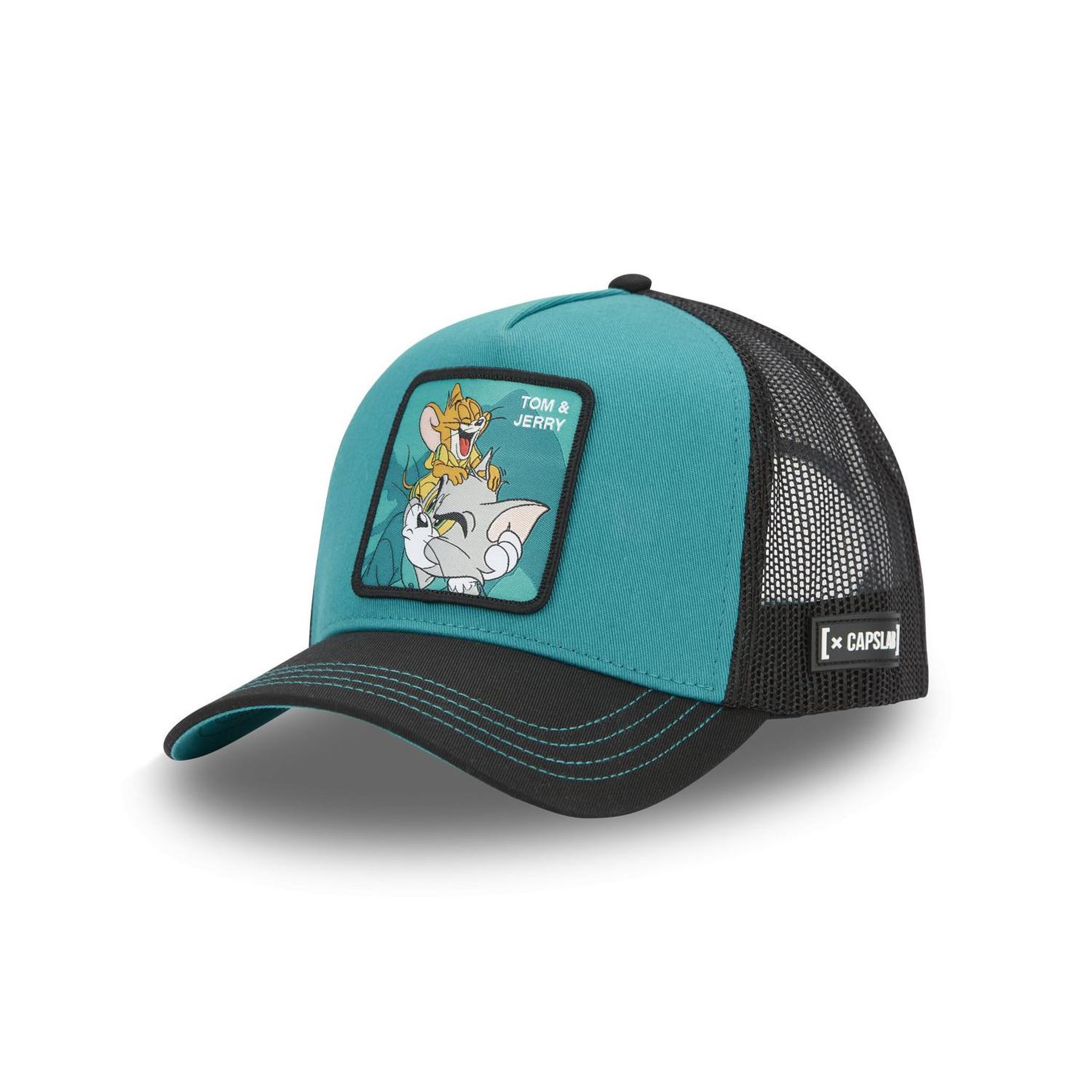 Voir la diapositive 1 : CAPSLAB Casquette trucker en coton avec filet Tom & Jerry Adventure