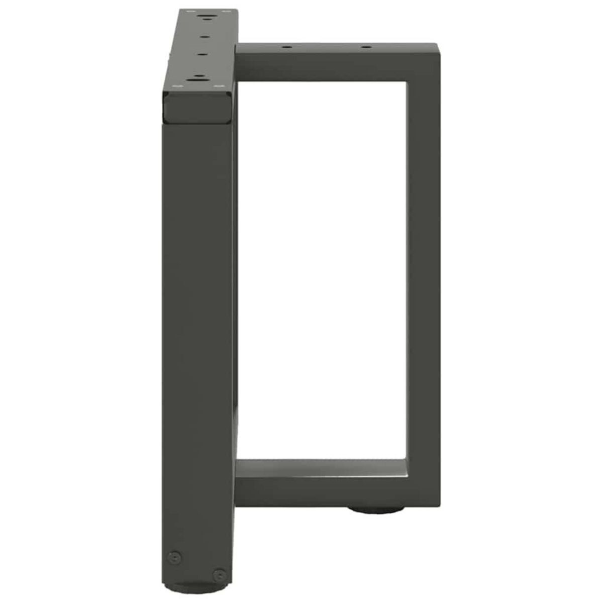 VIDAXL Pieds de table basse forme de T 2pcs anthracite 50x25x(42-43)cm