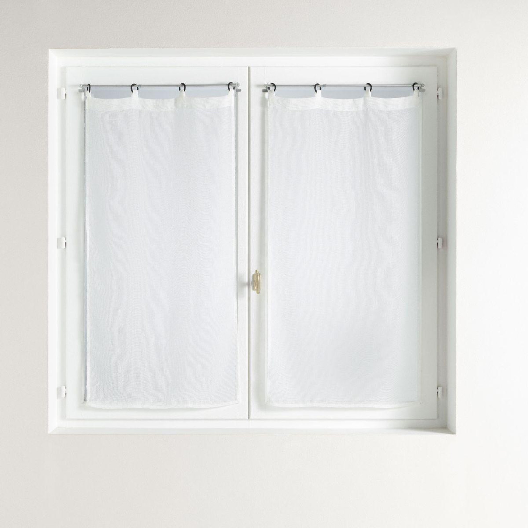 Douceur d'Intérieur Paire de voilages à œillets  davina  60x160cm blanc