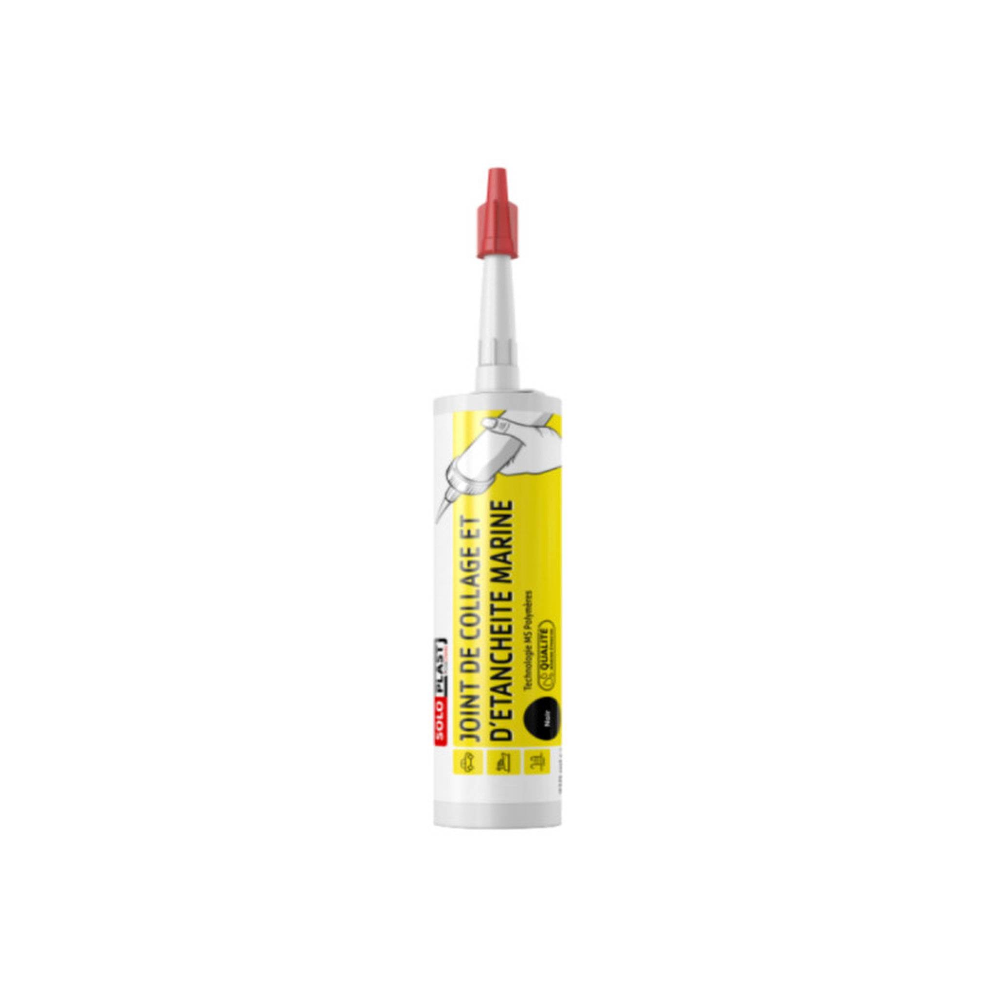 Soloplast Joint de collage et d'étanchéité marine SOLOPLAST - noir - 310ml