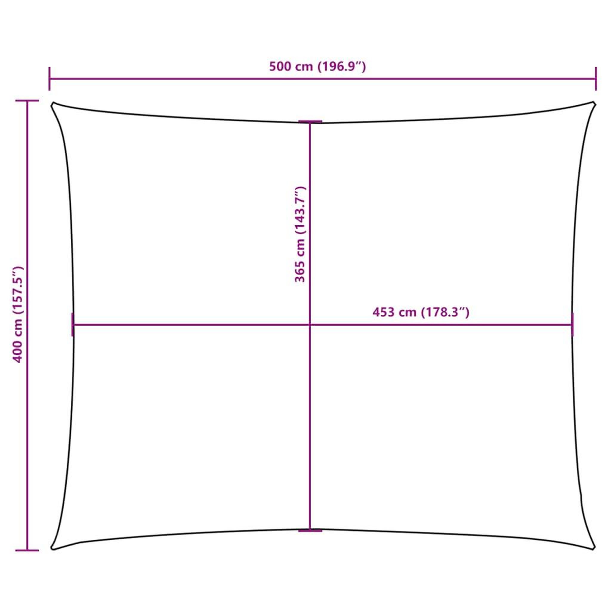 Voir la diapositive 6 : VIDAXL Voile de parasol tissu oxford rectangulaire 4x5 m creme