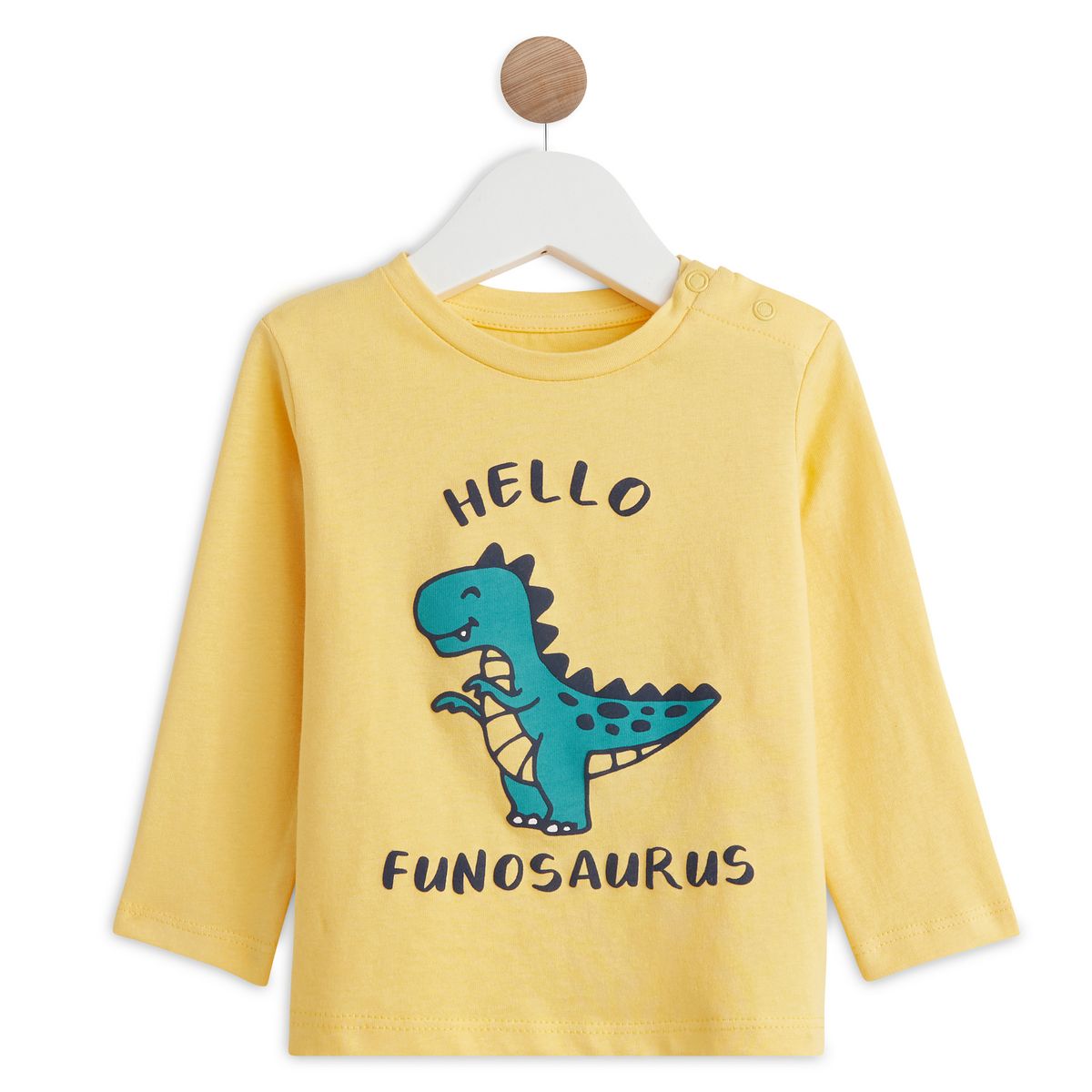 IN EXTENSO T-shirt manches longues coton bio crocodile bébé garçon