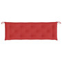 Voir la diapositive 4 : VIDAXL Coussin de banc de jardin rouge 150x50x7 cm tissu oxford