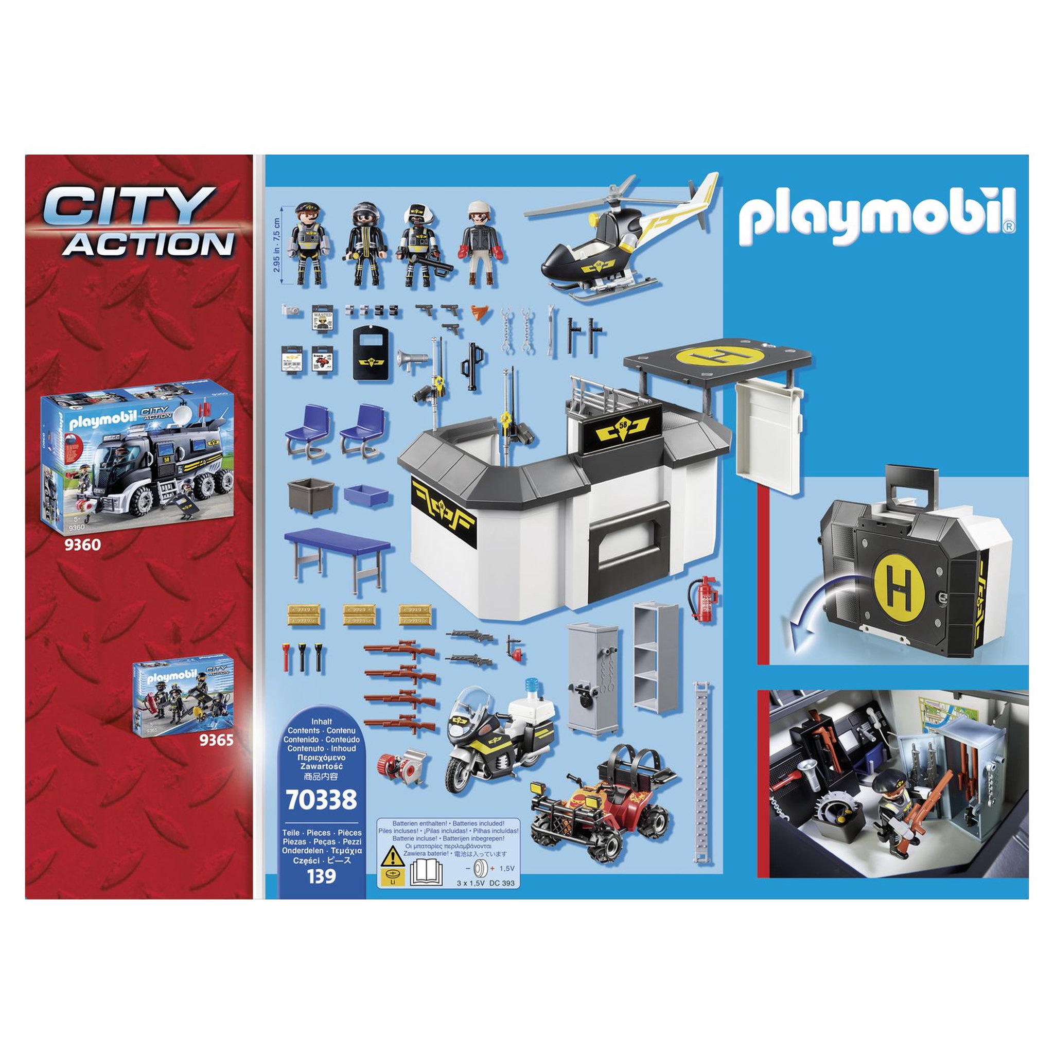 Voir la diapositive 4 : PLAYMOBIL 70338 - City Action - Quartier général des policiers d'élite