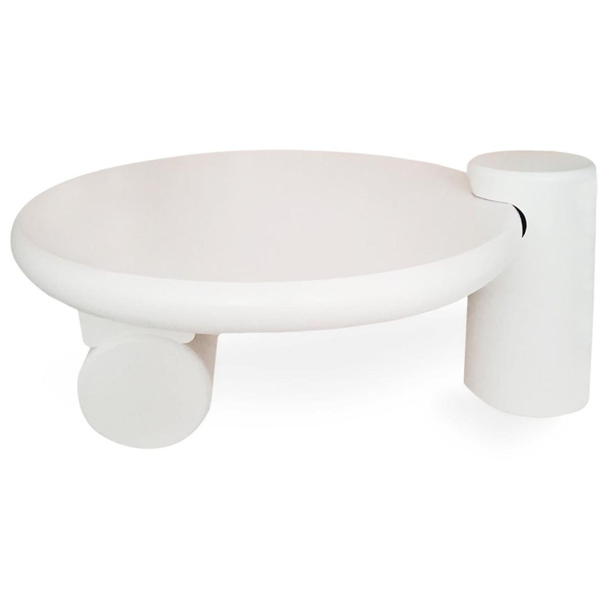 Voir la diapositive 2 : Paris Prix Table basse asymétrique  eloy  100cm crème