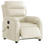 Voir la diapositive 3 : VIDAXL Fauteuil de massage inclinable electrique creme similicuir