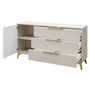 Voir la diapositive 4 : BEST MOBILIER Boccioni - buffet bas - beige - 154 cm