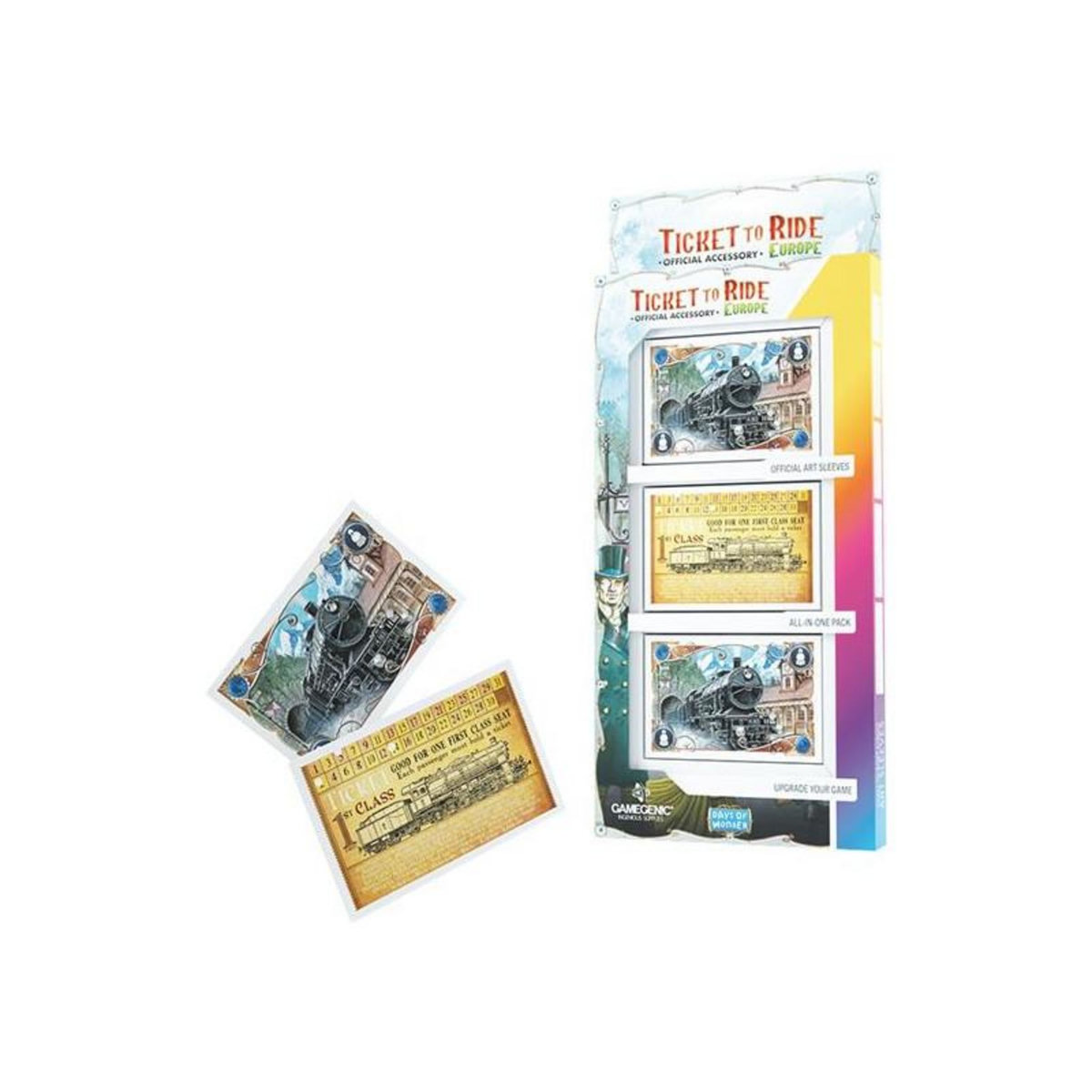 Asmodee Carte à collectionner Asmodee Pack de protèges cartes Les Aventuriers du Rail Europe