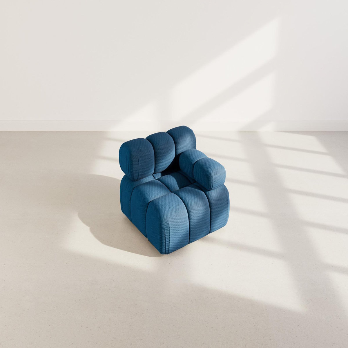 LISA DESIGN Ruby - module d'assise droit en velours texturé