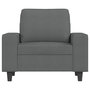 Voir la diapositive 3 : VIDAXL Fauteuil Gris fonce 60 cm Tissu