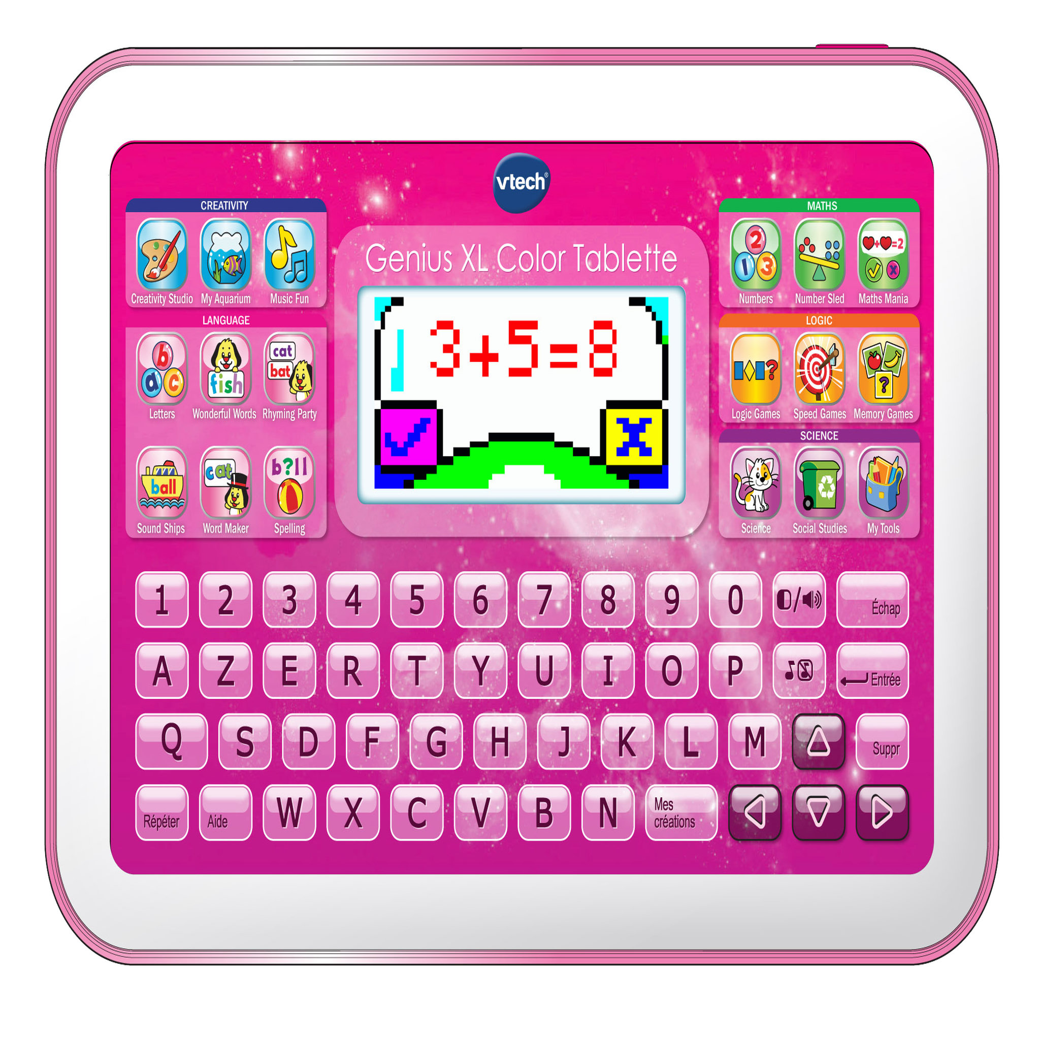 Voir la diapositive 1 : VTECH Genius XL color tablette rose