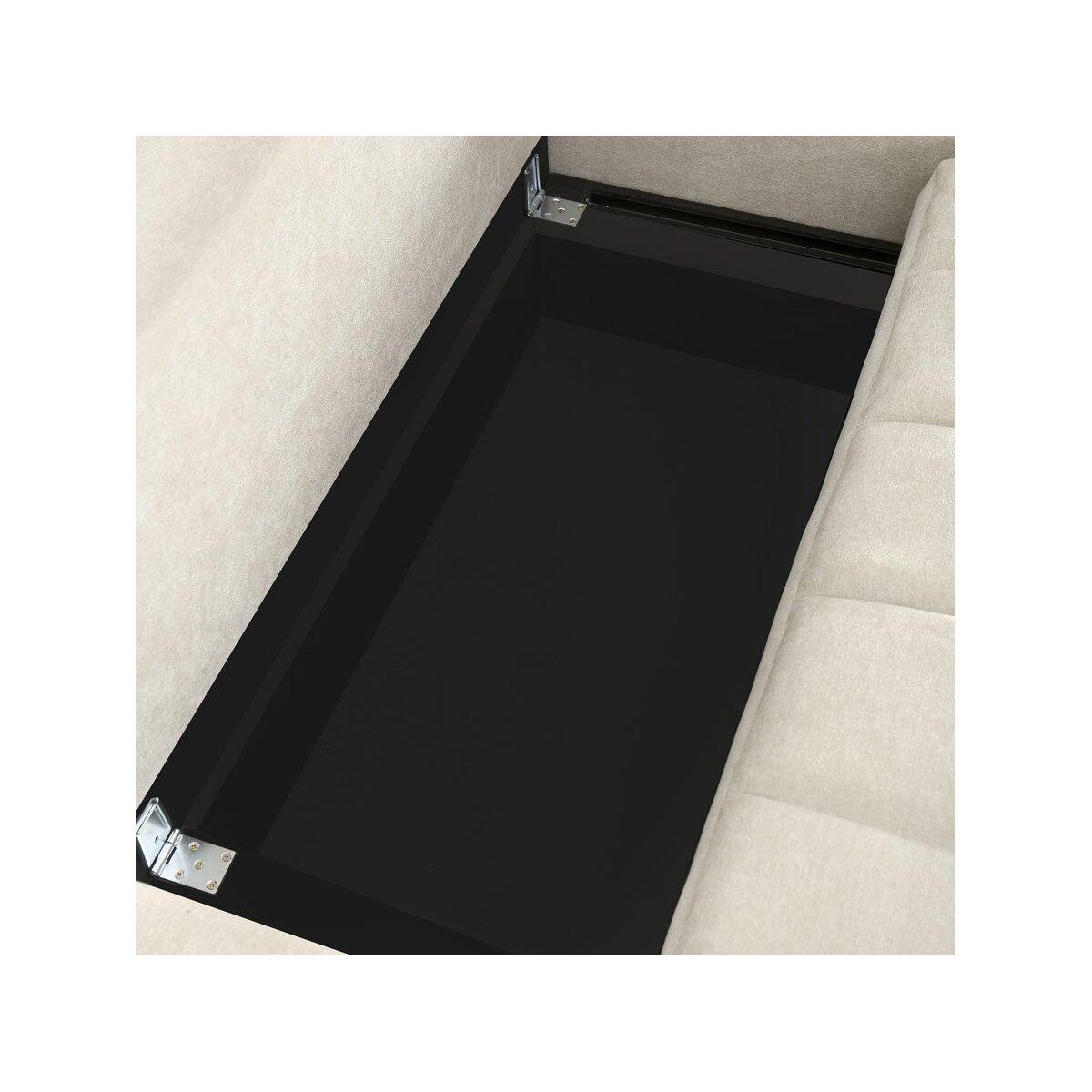 Habitat et Jardin Canapé d'angle convertible tissu chenille 3 places -  Trocadero  - Crème