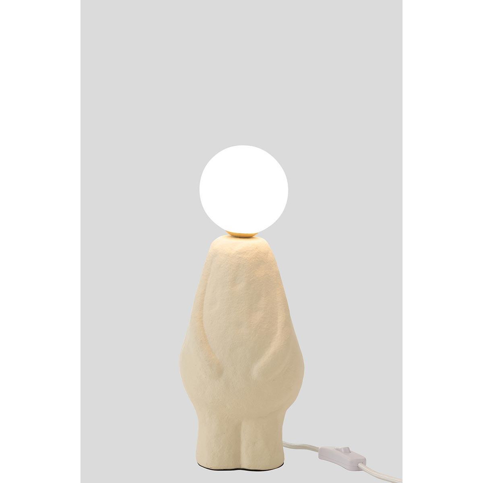 Voir la diapositive 2 : J-LINE Lampe à Poser Déco  Bonhomme  35cm Beige