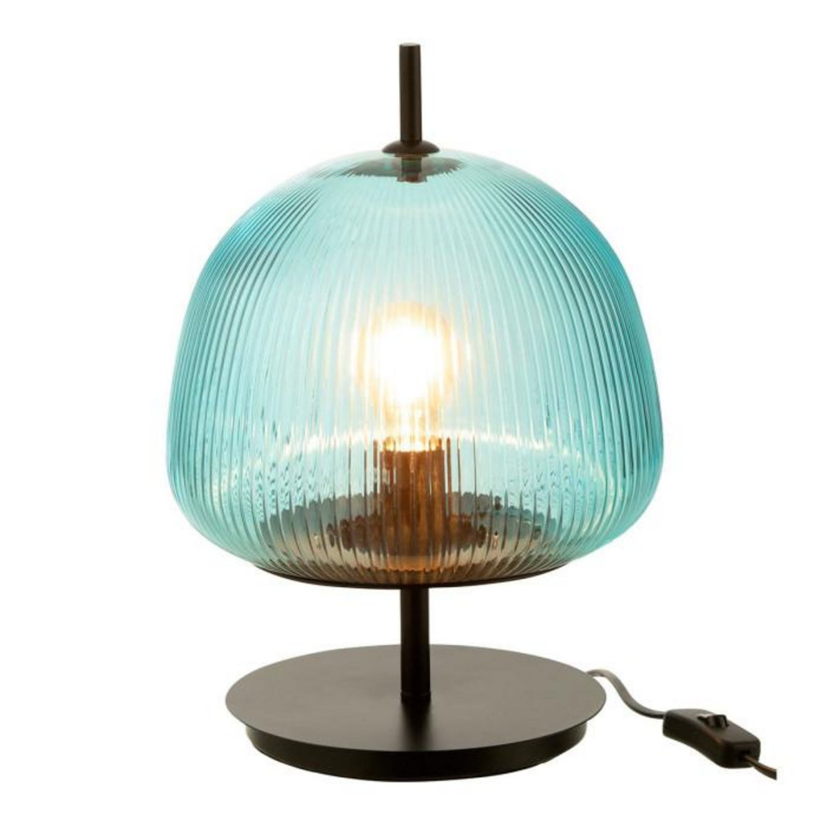 Paris Prix Lampe à Poser en Verre  Oasis  25cm Bleu