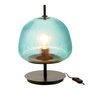 Voir la diapositive 2 : Paris Prix Lampe à Poser en Verre  Oasis  25cm Bleu