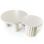 Voir la diapositive 2 : Paris Prix Lot de 2 Tables Basses Rondes  Ericka  80cm Crème