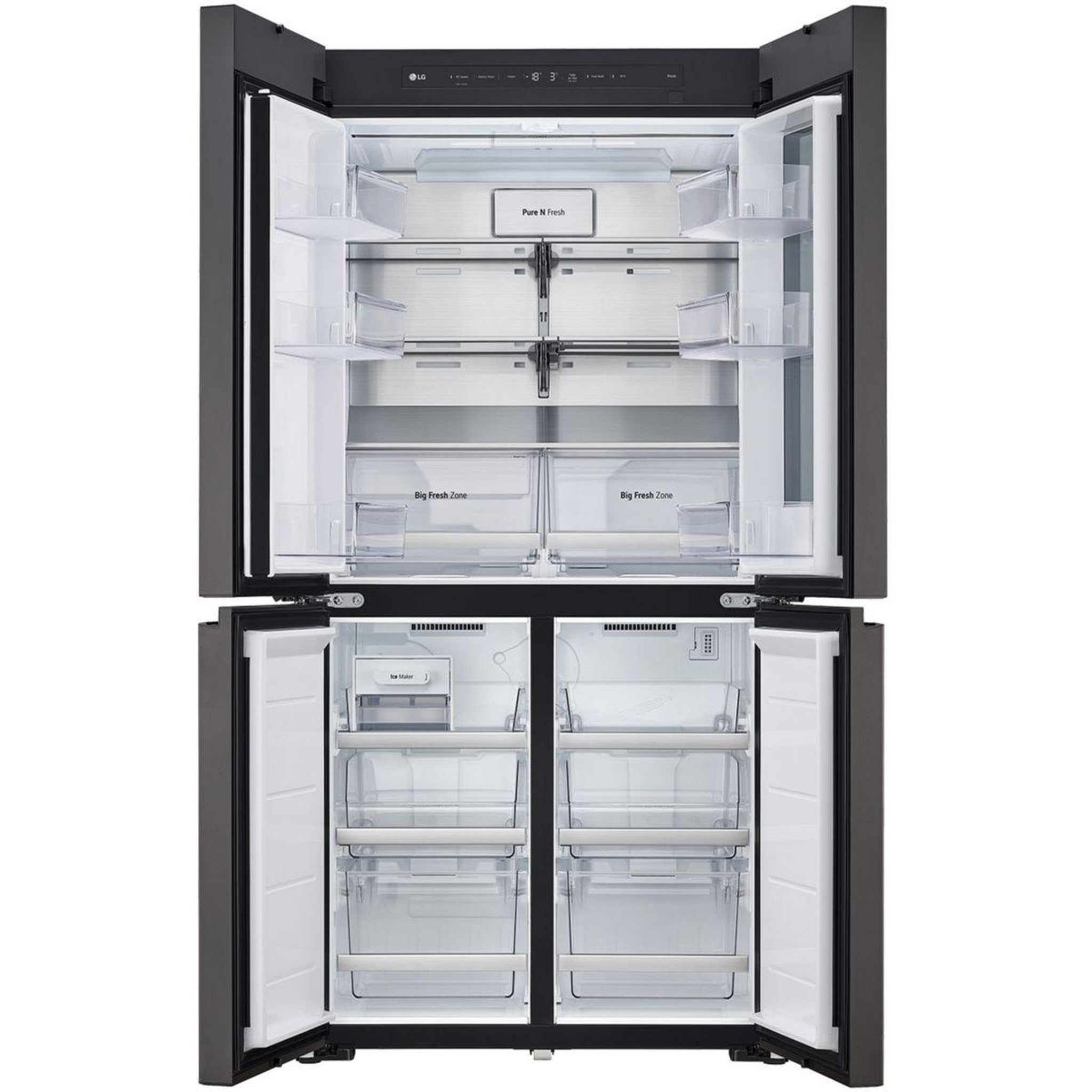 Voir la diapositive 3 : LG Réfrigérateur multi portes GMV960NNME MoodUP