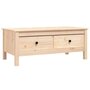 Voir la diapositive 2 : VIDAXL Table basse 100x50x40 cm Bois massif de pin