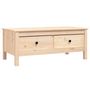Voir la diapositive 2 : VIDAXL Table basse 100x50x40 cm Bois massif de pin