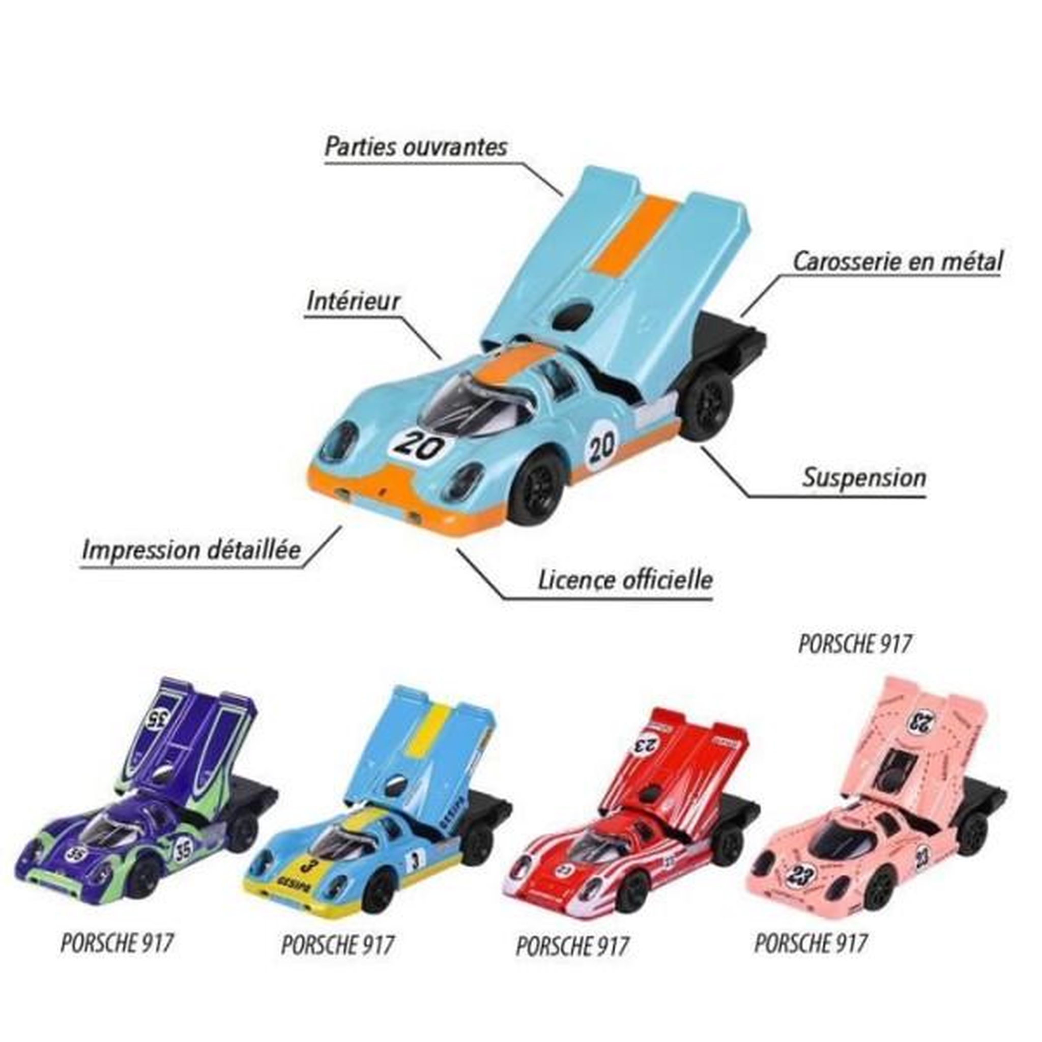 Voir la diapositive 4 : Majorette Voitures Majorette Porsche 917 Giftpack 5 pièces