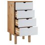 Voir la diapositive 4 : VIDAXL Commode OTTA marron et blanc 45x39x90 cm bois de pin massif