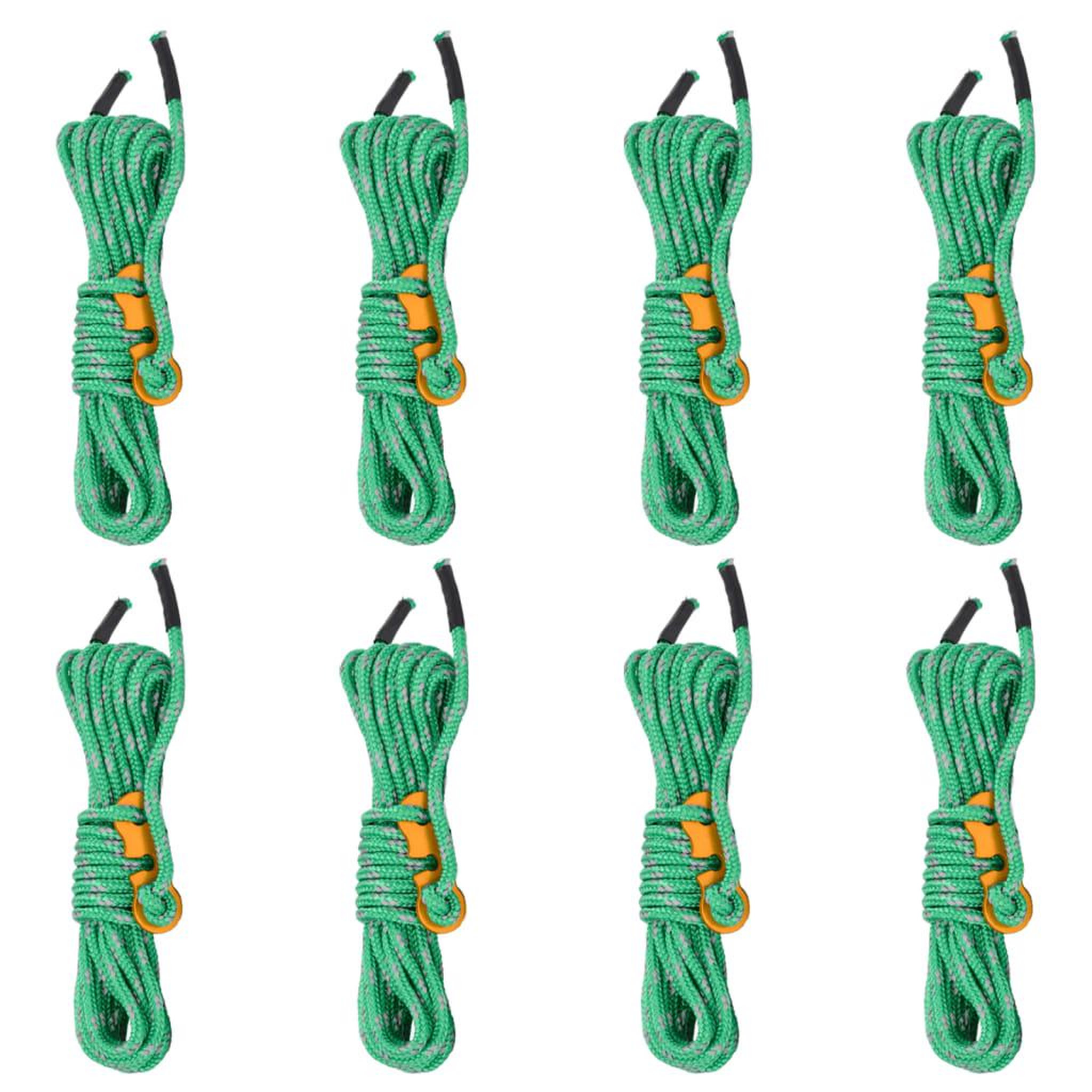 VIDAXL Cordes de haubanage avec cles reflechissantes 8 pcs 4 m 4 mm