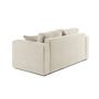Voir la diapositive 4 : BEST MOBILIER Topaze - canapé droit 2 places - en velours texturé