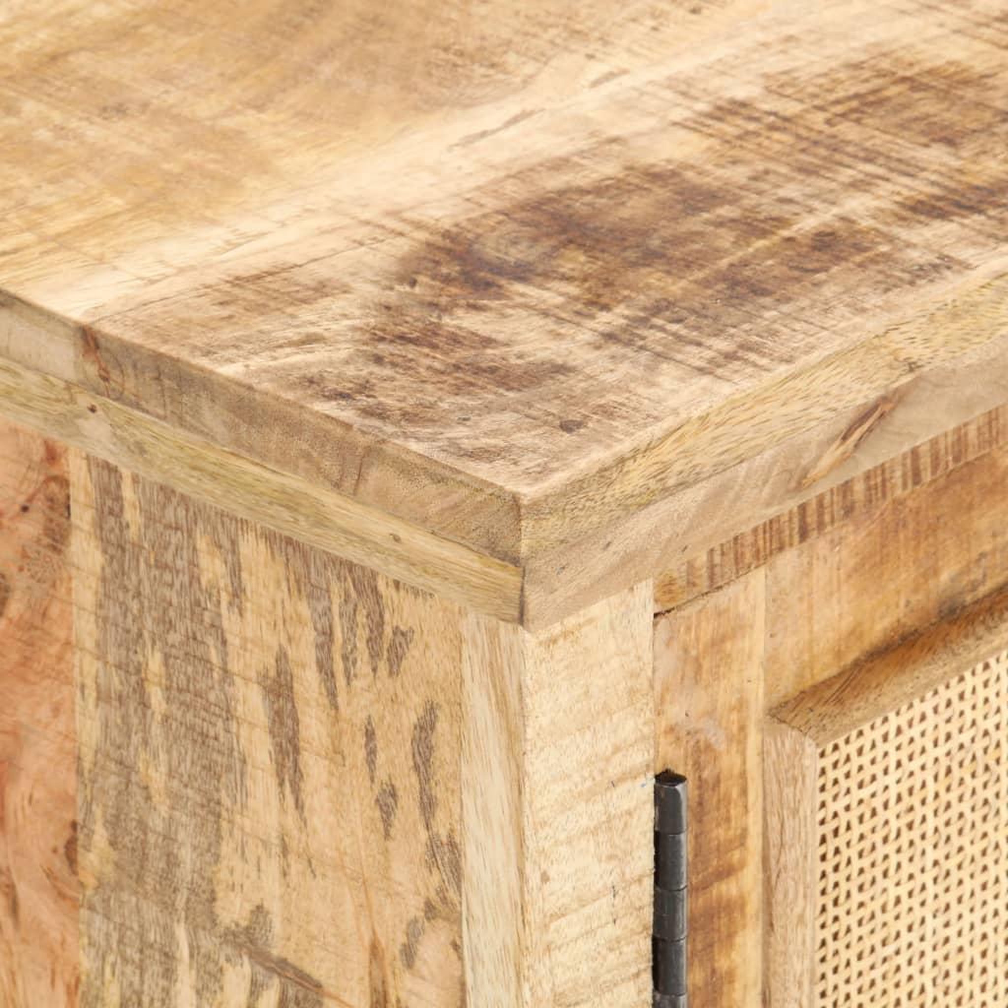 Voir la diapositive 5 : VIDAXL Table basse 90x50x35 cm Bois de manguier et canne naturelle