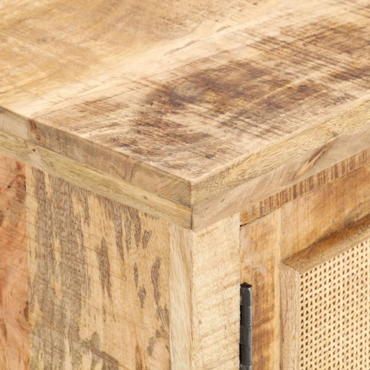 VIDAXL Table basse 90x50x35 cm Bois de manguier et canne naturelle