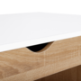 Voir la diapositive 5 : ID MARKET Table basse plateau relevable rectangulaire ELEA avec coffre bois façon hêtre et blanc