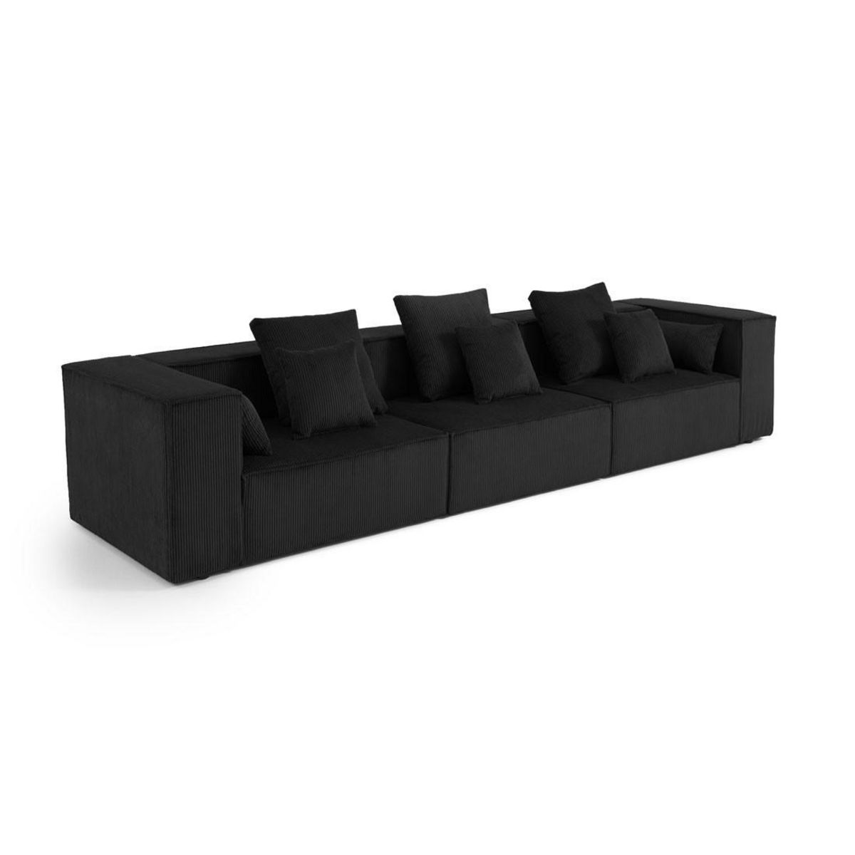 LISA DESIGN Colombine - canapé modulable droit - 3 places - en velours côtelé