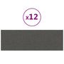 Voir la diapositive 2 : VIDAXL Panneaux muraux 12 pcs Gris fonce 90x30 cm Tissu 3,24 m²