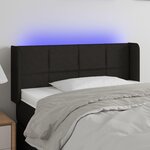 VIDAXL Tete de lit a LED Noir 103x16x78/88 cm Tissu