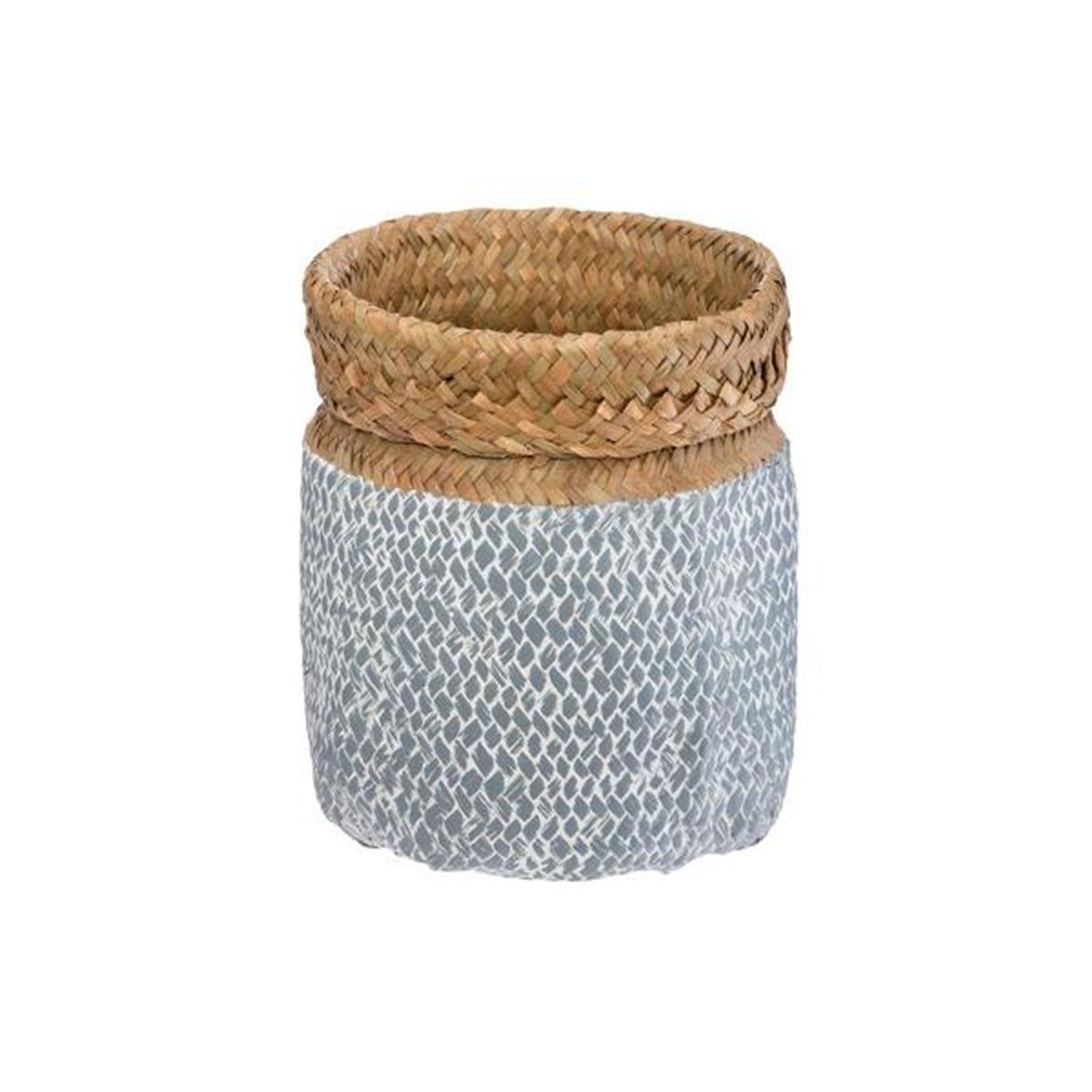 Voir la diapositive 3 : ATMOSPHERA Lot de 3 paniers de rangement  seagrass  24cm multicolore