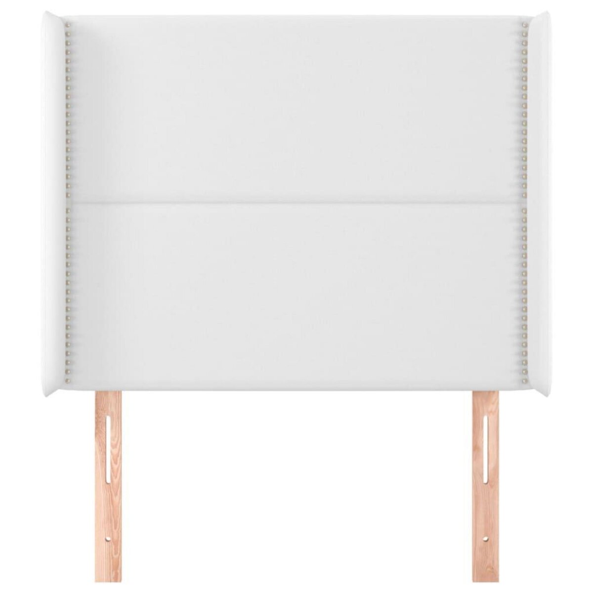 VIDAXL Tete de lit avec oreilles Blanc 93x16x118/128 cm Similicuir