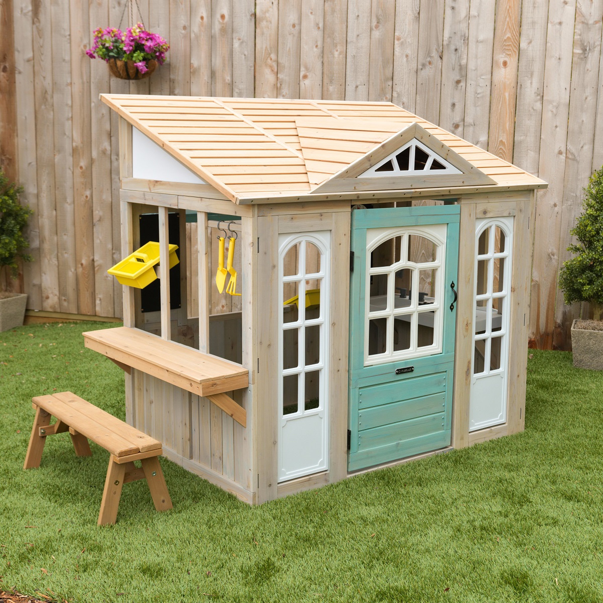 Voir la diapositive 1 : Kidkraft Cabane en bois d'extérieur Meadowlane Market