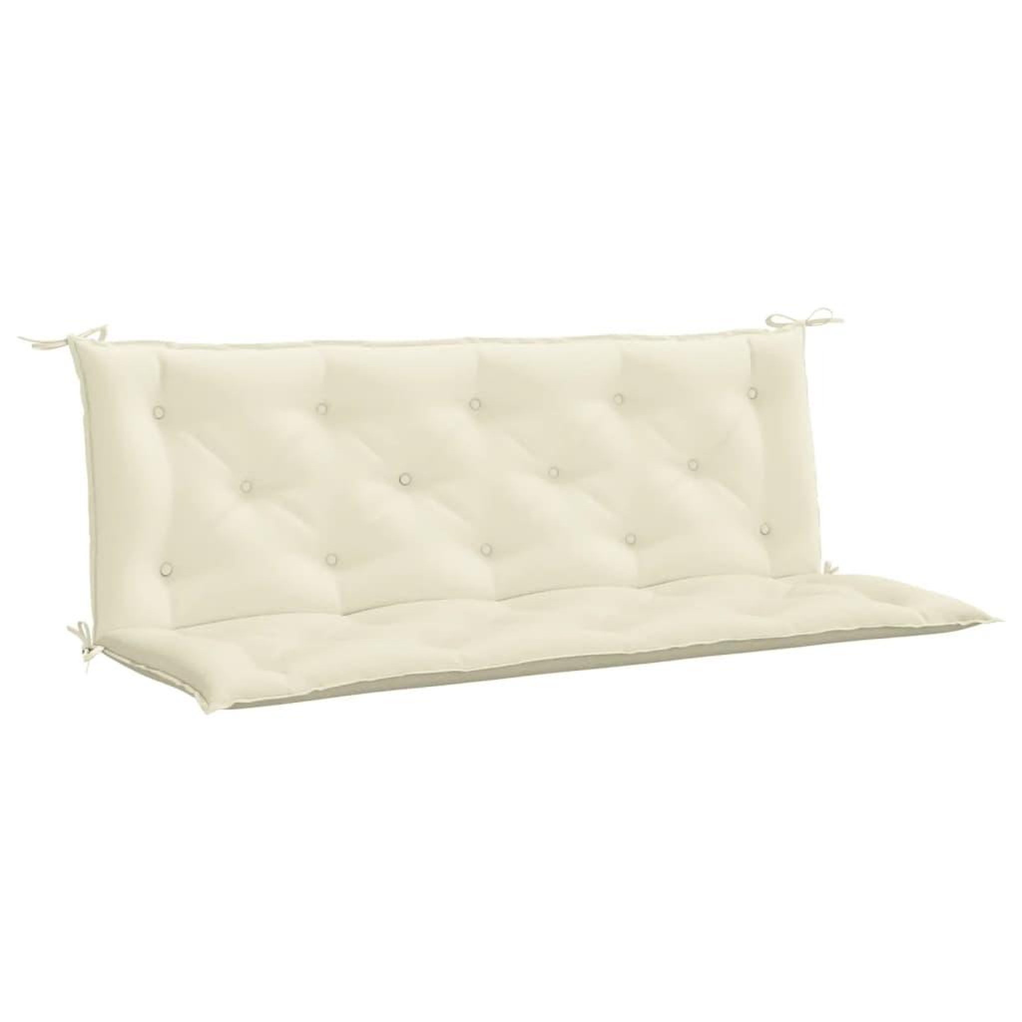 Voir la diapositive 2 : VIDAXL Coussin de banc de jardin blanc creme tissu oxford