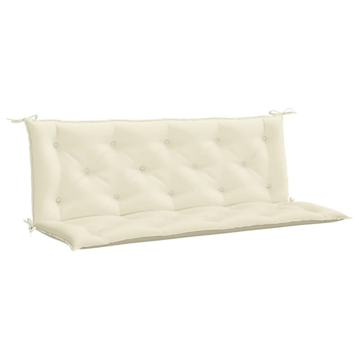 VIDAXL Coussin de banc de jardin blanc creme tissu oxford