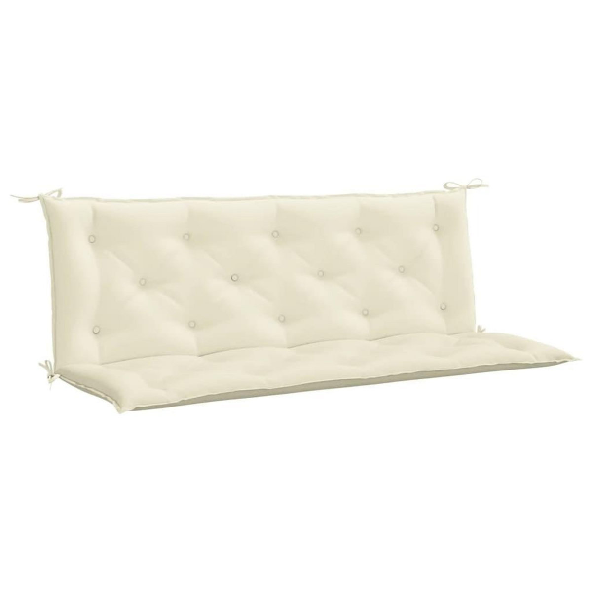 VIDAXL Coussin de banc de jardin blanc creme tissu oxford