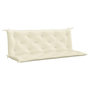 Voir la diapositive 2 : VIDAXL Coussin de banc de jardin blanc creme tissu oxford