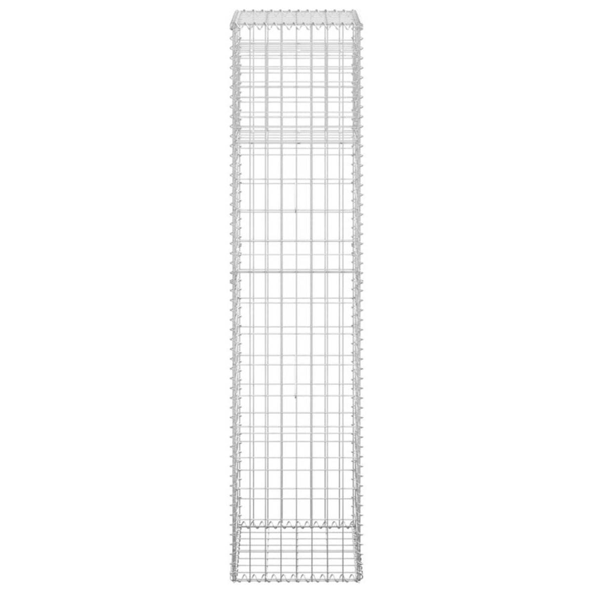 VIDAXL Poteau a panier de gabion 40x40x180 cm Fer