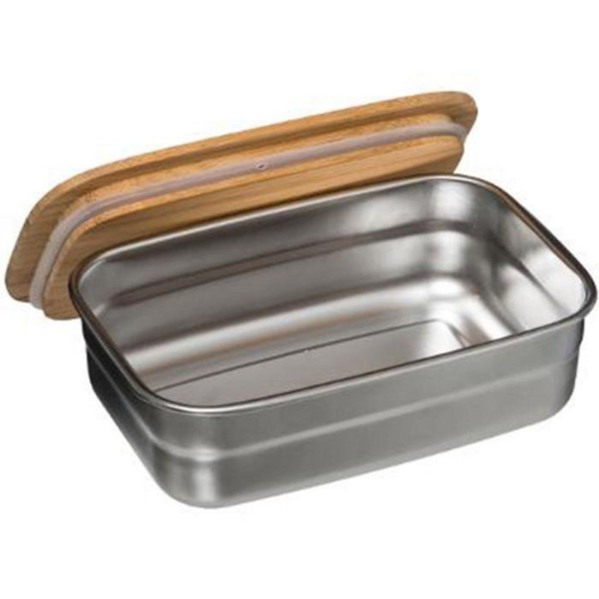 FIVE Lunch Box Repas  Inox & Bambou  0,85L Argent
