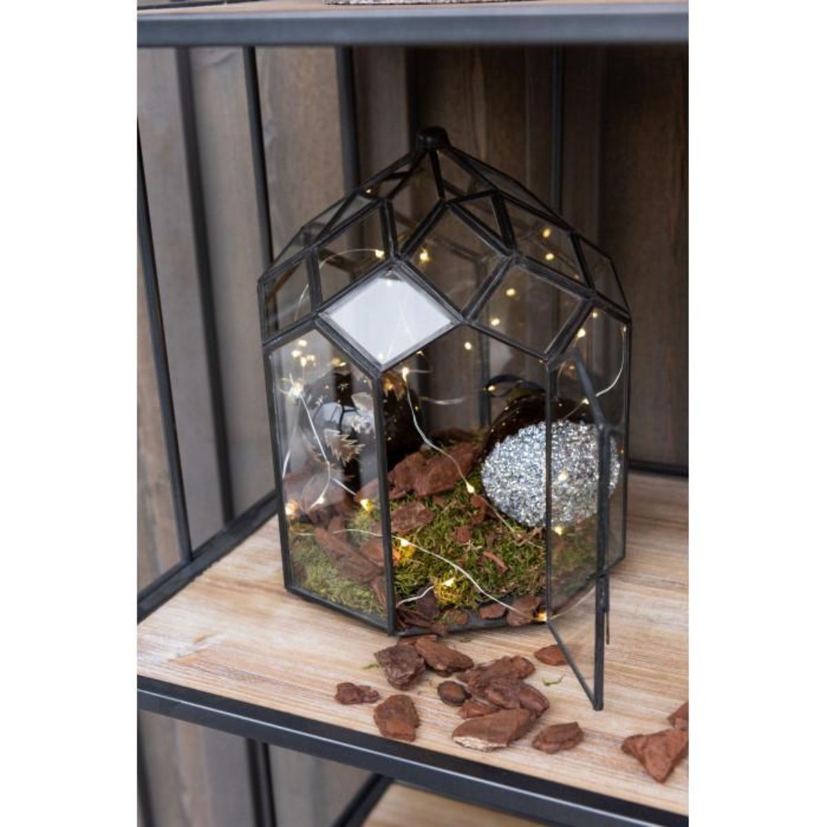 Paris Prix Terrarium en Verre Vintage  Brisla  38cm Noir