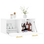 Voir la diapositive 4 : VIDAXL Armoire murale blanc 80x36,5x35 cm bois d'ingenierie