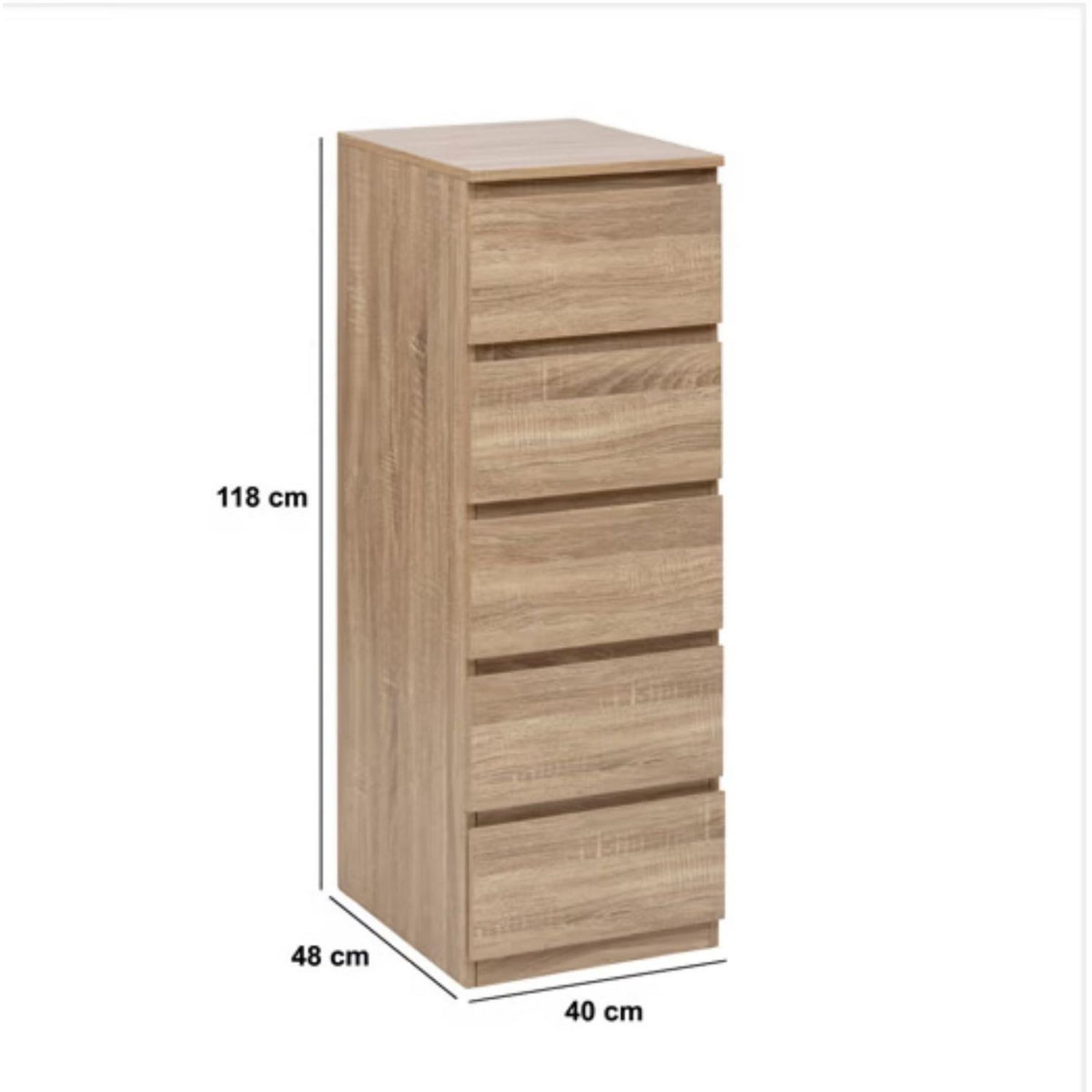 FIVE Chiffonnier 5 tiroirs DOLO - Beige