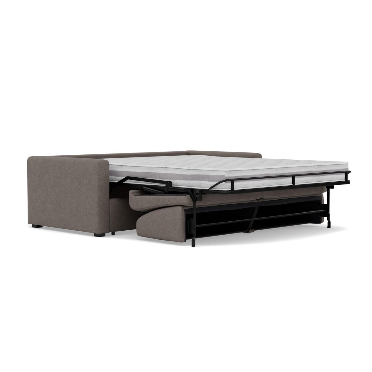 BEST MOBILIER Julia - canapé 3 places convertible express couchage quotidien 140 cm matelas 18 cm en tissu
